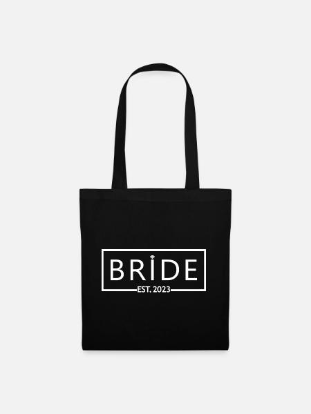 Brautbraut Est. 2023 Verlobung Brautdusche Hochzeit - Stoffbeutel - Schwarz