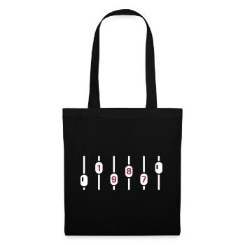 1987 Anniversaire Ingénieur du son DJ Disco - Sac en tissu - noir - Devant