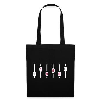 1990 Anniversaire Ingénieur du son DJ Disco - Sac en tissu - noir - Devant