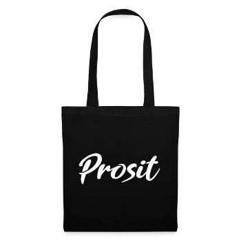 Prosit Prost Trinkspruch - Stoffbeutel - Schwarz - Vorne