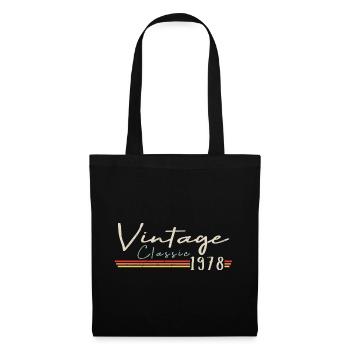 Vintage Original since 1978 Birthday Retro 1978 - Tote Bag - black - Front