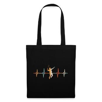 badminton heartbeat badminton sport - Tote Bag - black - Front
