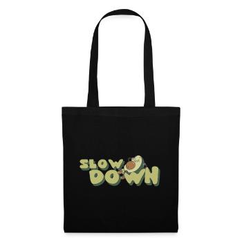 Slow Down Relax Avocado Retro Positive - Tote Bag - black - Front