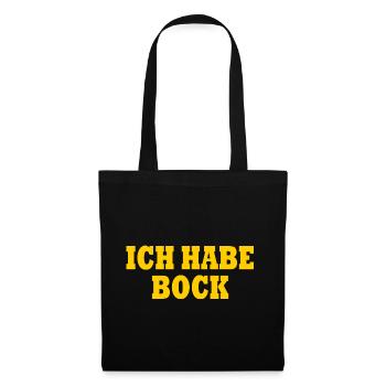 Ich habe bock - Stoffbeutel - Schwarz - Vorne