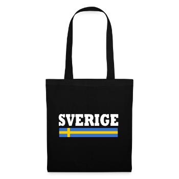 Drapeau de la Suède - Sac en tissu - noir - Devant