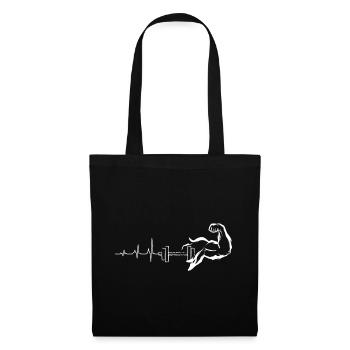 Flex Heartbeat Barbell - Tote Bag - black - Front
