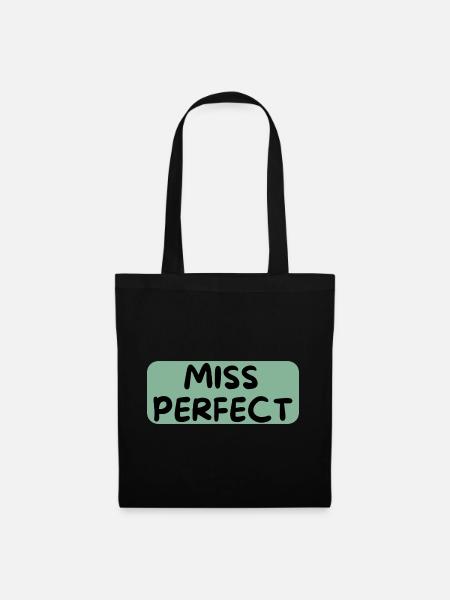 Miss Perfect - Stoffbeutel - Schwarz