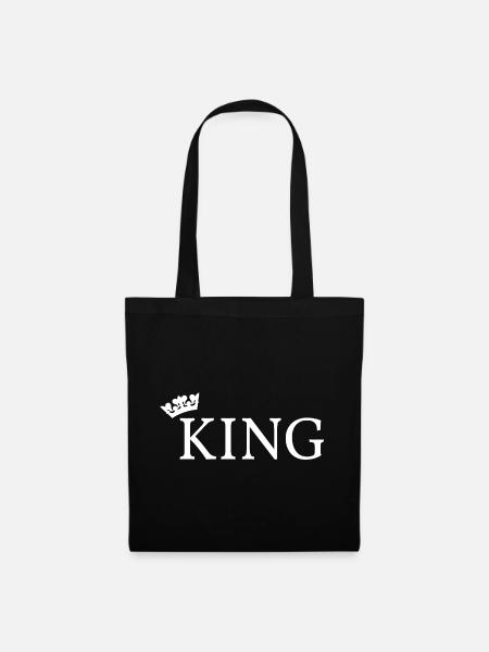 König - Stoffbeutel - Schwarz