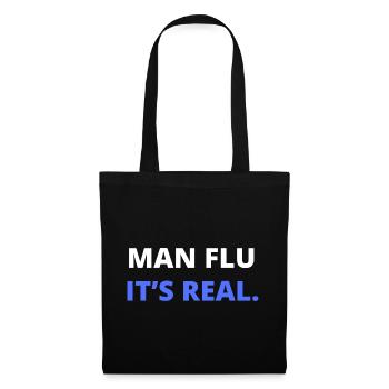 Man Flu It’s Real Illustration - Tote Bag - black - Front