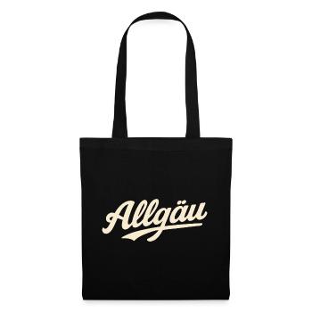 Allgäu Schriftzug Vintage - Stoffbeutel - Schwarz - Vorne