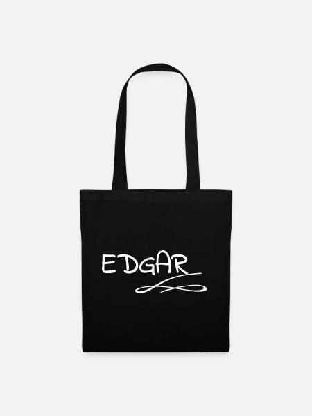 Edgar als Name - Stoffbeutel - Schwarz