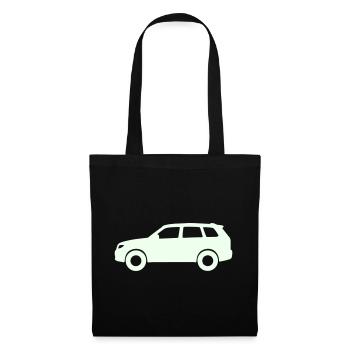 Silhouette de voiture pastel - Sac en tissu - noir - Devant