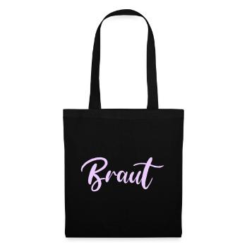 braut - Stoffbeutel - Schwarz - Vorne
