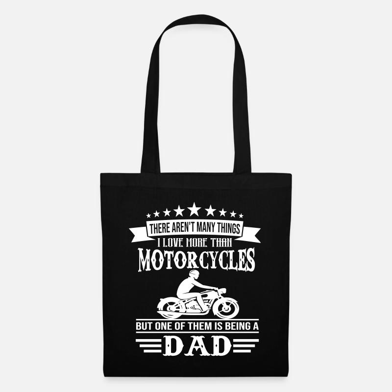 motorcycles dad - Stoffbeutel - Schwarz