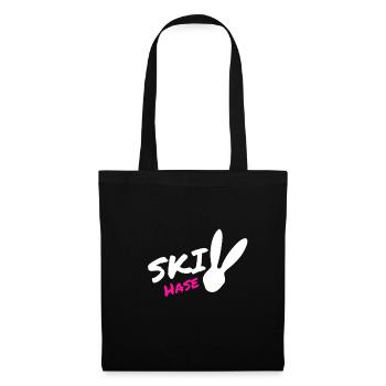 Vacances d'hiver ski cadeau montagne sport noel - Sac en tissu - noir - Devant