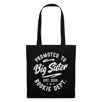 Promoted To Big Sister Est. 2020 Rookie Dept. - Tote Bag - black - Front