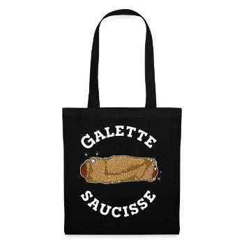 saucisse bretonne - Sac en tissu - noir - Devant