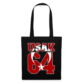 Usak 64 Drapeau de la Turquie - Sac en tissu - noir - Devant