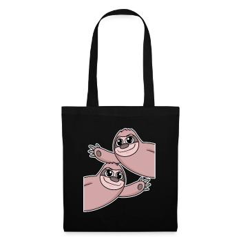 Paresseux paresseux - Sac en tissu - noir - Devant