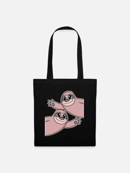Sloth Sloths - Tote Bag - black