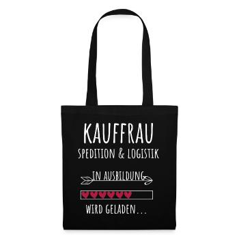 Kauffrau Spedition & Logistik in Ausbildung - Stoffbeutel - Schwarz - Vorne