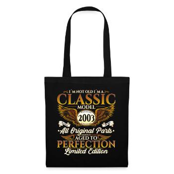 Born 2003 19th Birthday Gift Men Fun - Tote Bag - black - Front
