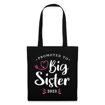 Promoted to Big Sister 2023 Big Sister - Tote Bag - black - Front