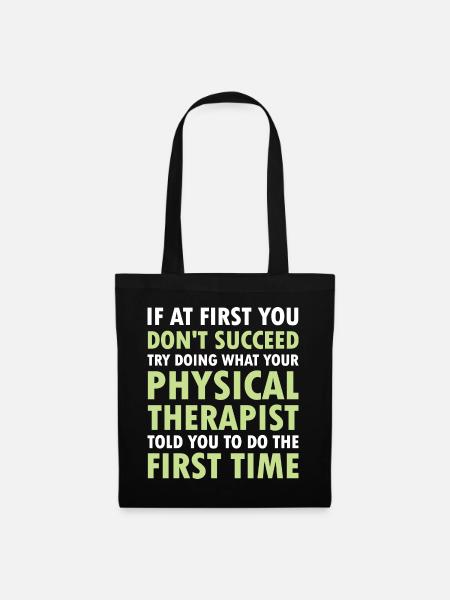 Physiotherapeut Lustiger Spruch Physiotherapeut - Tygväska - svart
