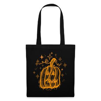 Pumpkin with stars - Tote Bag - black - Front