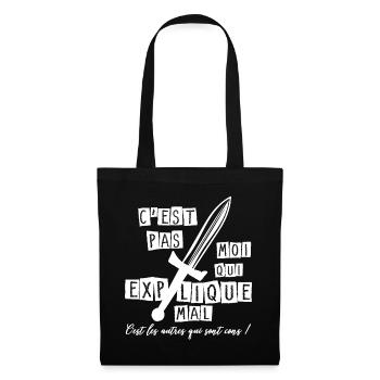 C'est pas moi... c'est les autres qui sont cons ! - Sac en tissu - noir - Devant