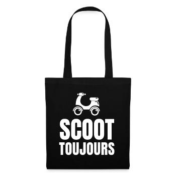 scooter, faire du scooter - Sac en tissu - noir - Devant