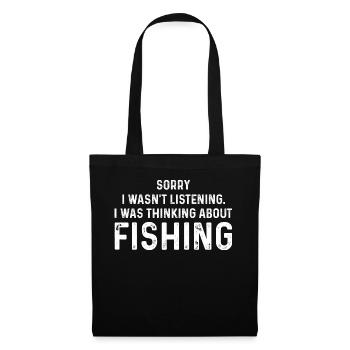 Pêche Sarcasme drôle Citations Blague Loisirs Humour - Sac en tissu - noir - Devant
