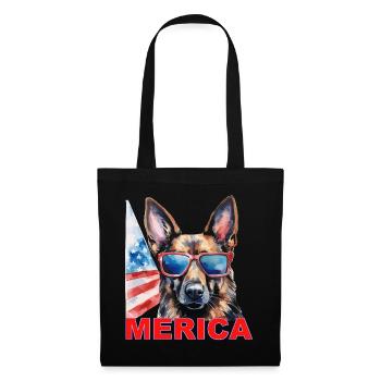 Independence Day 4th of July German Shepherd America - Tote Bag - black - Front