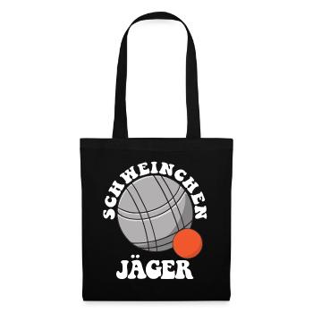 Boule Spruch Kugeln für Bouler Boccia Spiel - Stoffbeutel - Schwarz - Vorne
