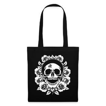 Horreur Crâne Crâne Art Crâne Gothique Heavy Metal - Sac en tissu - noir - Devant