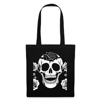 Horror Skull Skull Art Skull Gothic Heavy Metal - Tote Bag - black - Front