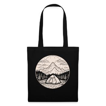 Camping Camping Mountains Nature Outdoor Leisure Holidays - Tote Bag - black - Front