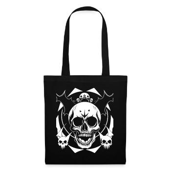Horror Skull Skull Art Skull Gothic Heavy Metal - Tote Bag - black - Front