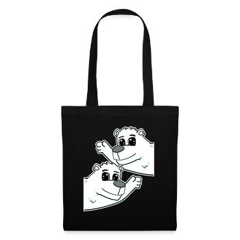 Ours polaire Ours polaire - Sac en tissu - noir - Devant