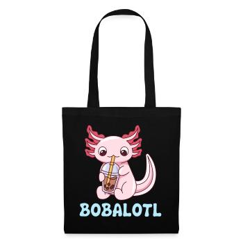 Bobalotl Pun Design for Axolotl Lovers - Tote Bag - black - Front