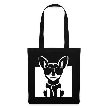 Funny Chihuahua wearing Sunglasses Chihuahuas - Tote Bag - black - Front