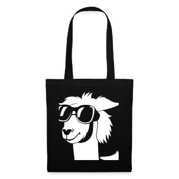 Funny Alpaca Wearing Sunglasses Cool Alpacas - Tote Bag - black - Front