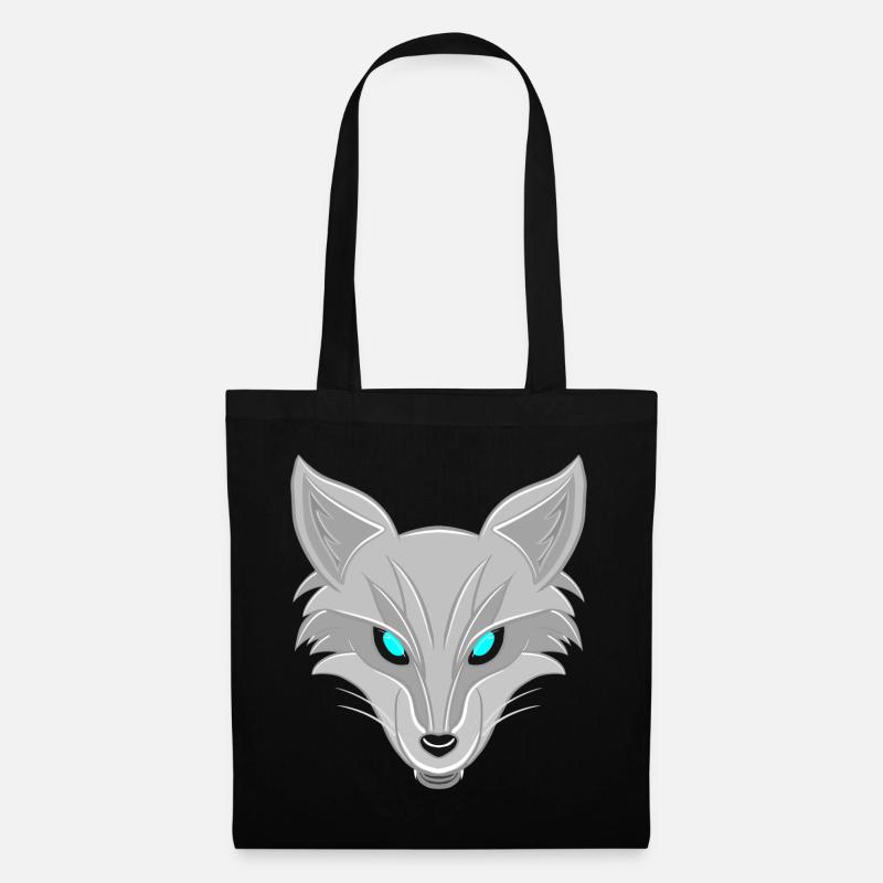 Silver Fox - Elegant Animal Lover Design - Tote Bag - black