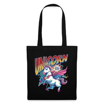 Licorne super-héros superpouvoirs bande dessinée surnaturelle - Sac en tissu - noir - Devant