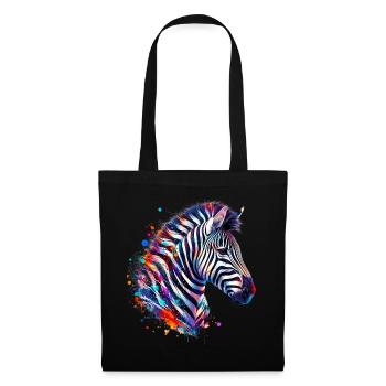 Zèbre - Sac en tissu - noir - Devant