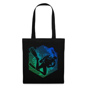 Herren Taucher Scuba Taucher Scuba Tauchen - Stoffbeutel - Schwarz - Vorne