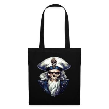 Sailor Skull Skull Captain Ahoy Ship - Tote Bag - black - Front
