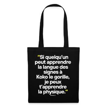Big Bang Théory - Citation célèbre de séries TV - Sac en tissu - noir - Devant