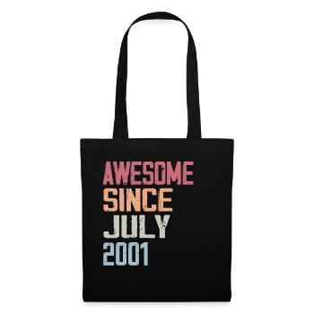 Juillet 2001 Cadeau Anniversaire Juillet 2001 - Sac en tissu - noir - Devant