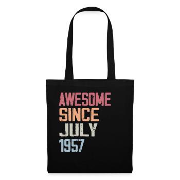 Juillet 1957 Cadeau Anniversaire Juillet 1957 - Sac en tissu - noir - Devant